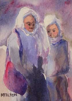 Sisters Mary Tilton Waterloo WI watercolor